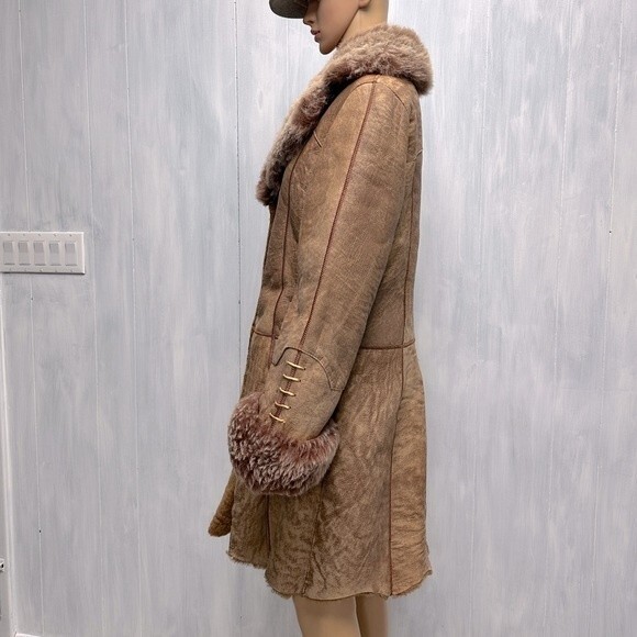 Vintage Bilgin’s High end Lambskin Leather Penny Lane Coat Medium M - Picture 2 of 16